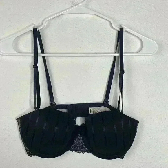 Felina Convertible Push Up Lightly Padded Black Underwire 91084 Bra 34C Lace - Picture 1 of 6